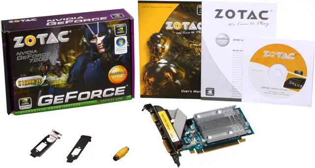 Alt view image 5 of 5 - ZOTAC GeForce 7200GS 256MB (512MB TurboCache) GDDR2 PCI Express x16 Graphics Card ZT-72SEG7N-HSL