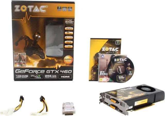 Alt view image 6 of 6 - ZOTAC GeForce GTX 460 (Fermi) 1GB GDDR5 PCI Express 2.0 x16 SLI Support Graphics Card ZT-40402-10P
