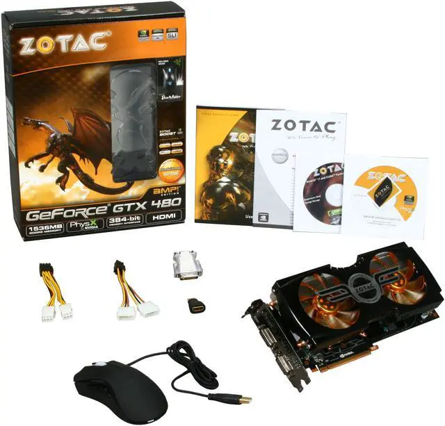 Alt view image 5 of 5 - ZOTAC AMP! GeForce GTX 480 (Fermi) 1536MB GDDR5 PCI Express 2.0 x16 SLI Support Graphics Card ZT-40102-30P