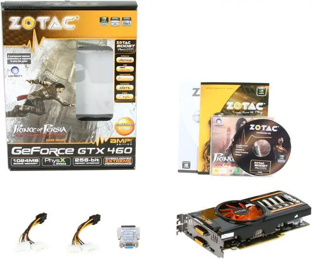 Alt view image 5 of 5 - ZOTAC AMP! GeForce GTX 460 (Fermi) 1GB GDDR5 PCI Express 2.0 x16 SLI Support Graphics Card ZT-40403-10P