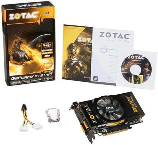 Alt view image 6 of 6 - ZOTAC AMP! GeForce GTS 450 (Fermi) 1GB GDDR5 PCI Express 2.0 x16 SLI Support Graphics Card ZT-40502-10L