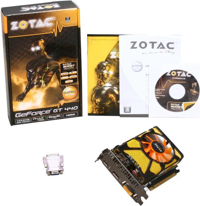 Alt view image 5 of 5 - ZOTAC GeForce GT 440 (Fermi) 1GB GDDR5 PCI Express 2.0 x16 Graphics Card ZT-40702-10L