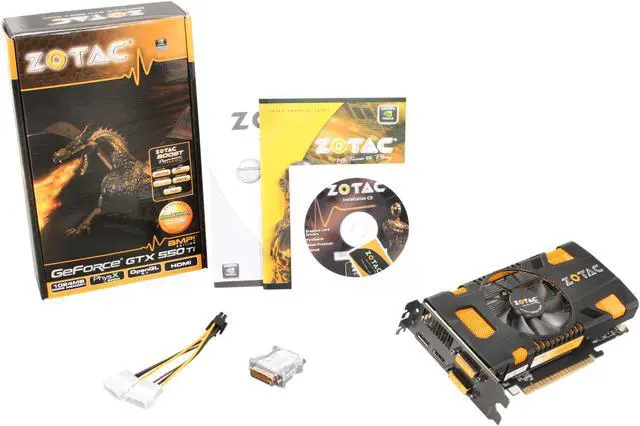 Alt view image 6 of 6 - ZOTAC AMP! GeForce GTX 550 Ti (Fermi) 1GB GDDR5 PCI Express 2.0 x16 SLI Support Graphics Card ZT-50402-10L