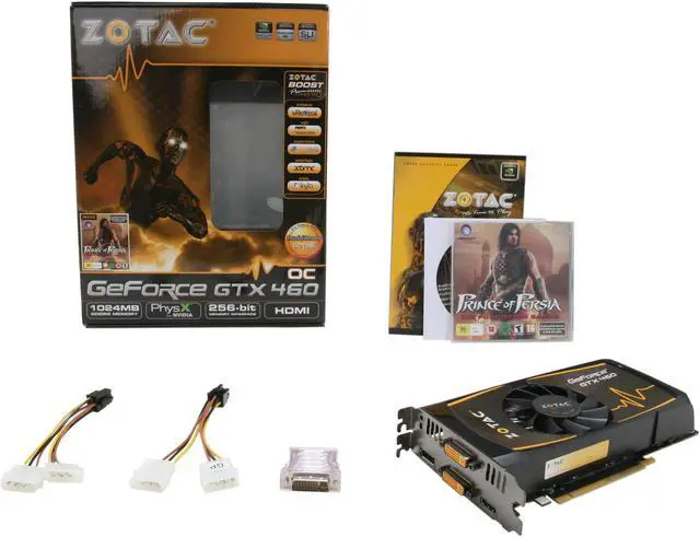 Alt view image 6 of 6 - ZOTAC GeForce GTX 460 (Fermi) 1GB GDDR5 PCI Express 2.0 x16 SLI Support Graphics Card ZT-40408-10P