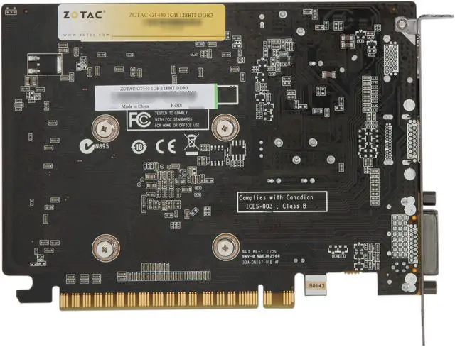 Alt view image 4 of 5 - ZOTAC GeForce GT 440 (Fermi) 1GB DDR3 PCI Express 2.0 x16 Graphics Card ZT-40703-10L