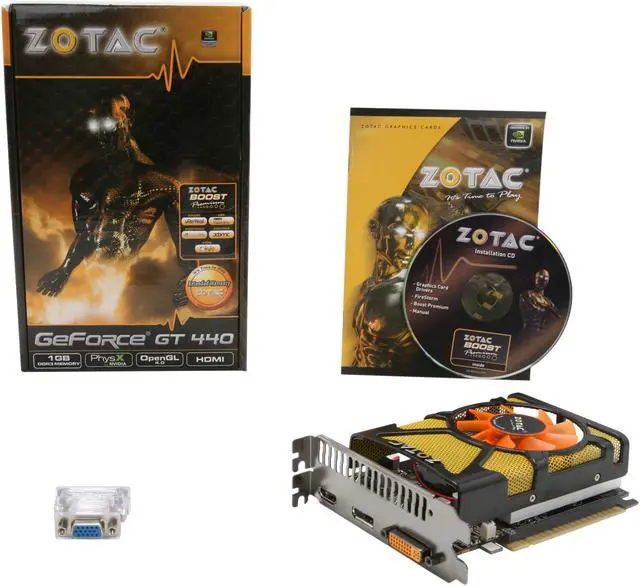 Alt view image 5 of 5 - ZOTAC GeForce GT 440 (Fermi) 1GB DDR3 PCI Express 2.0 x16 Graphics Card ZT-40703-10L