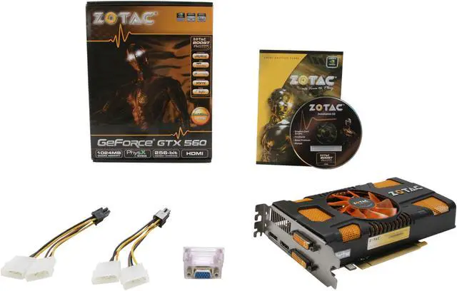 Alt view image 6 of 6 - ZOTAC GeForce GTX 560 (Fermi) 1GB GDDR5 PCI Express 2.0 x16 SLI Support Graphics Card ZT-50701-10M
