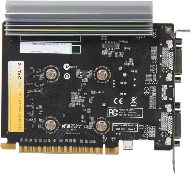 Alt view image 4 of 5 - ZOTAC Zone Edition GeForce GT 520 (Fermi) 1GB DDR3 PCI Express 2.0 x16 Graphics Card ZT-50602-20L