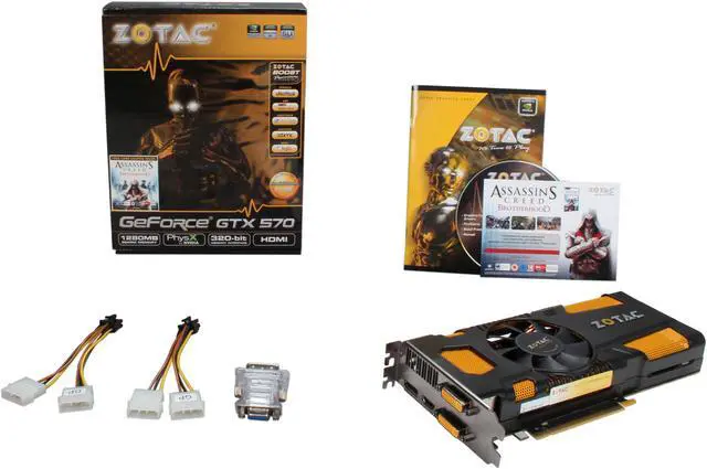 Alt view image 6 of 6 - ZOTAC GeForce GTX 570 (Fermi) 1280MB GDDR5 PCI Express 2.0 x16 SLI Support Graphics Card ZT-50203-10M