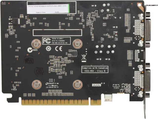 Alt view image 4 of 5 - ZOTAC GeForce GT 430 (Fermi) 2GB DDR3 PCI Express 2.0 x16 Graphics Card ZT-40608-10L