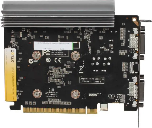 Alt view image 4 of 5 - ZOTAC GeForce GT 430 (Fermi) 1GB DDR3 PCI Express 2.0 x16 Graphics Card ZT-40606-20L