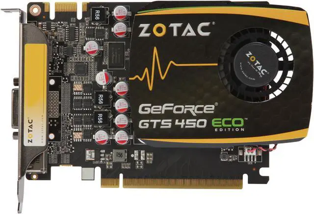 Alt view image 3 of 6 - ZOTAC GeForce GTS 450 (Fermi) 1GB DDR3 PCI Express 2.0 x16 SLI Support Graphics Card ZT-40508-10L