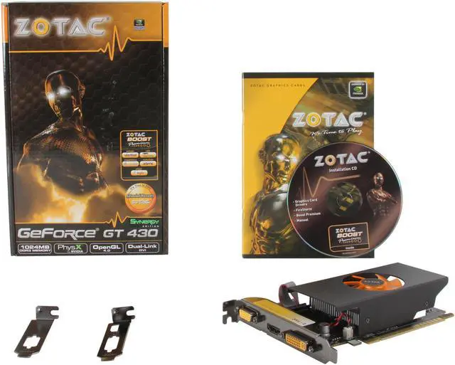 Alt view image 5 of 5 - ZOTAC GeForce GT 430 (Fermi) 1GB DDR3 PCI Express 2.0 x16 Low Profile Ready Graphics Card ZT-40609-10L