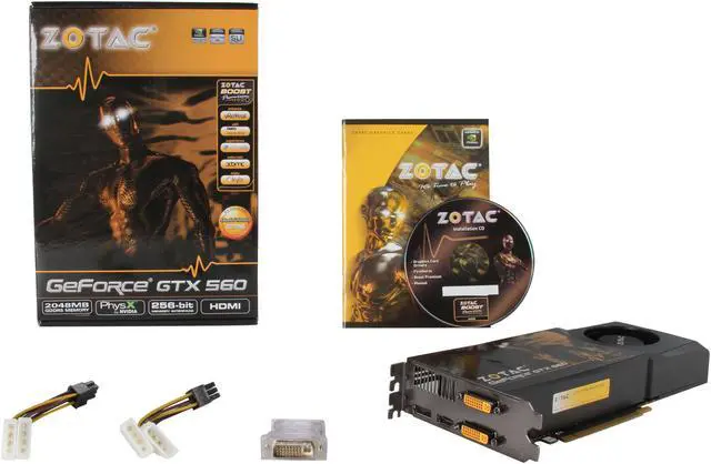Alt view image 6 of 6 - ZOTAC GeForce GTX 560 (Fermi) 2GB GDDR5 PCI Express 2.0 x16 SLI Support Graphics Card ZT-50709-10M