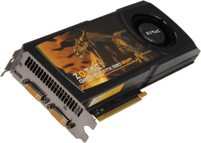 Main image of ZOTAC AMP! GeForce GTX 580 (Fermi) 1536MB GDDR5 PCI Express 2.0 x16 SLI Support Graphics Card ZT-50106-10P