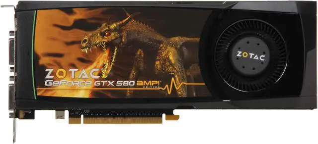 Alt view image 3 of 6 - ZOTAC AMP! GeForce GTX 580 (Fermi) 1536MB GDDR5 PCI Express 2.0 x16 SLI Support Graphics Card ZT-50106-10P