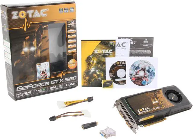 Alt view image 6 of 6 - ZOTAC GeForce GTX 580 (Fermi) 1536MB GDDR5 PCI Express 2.0 x16 SLI Support Graphics Card ZT-50105-10P