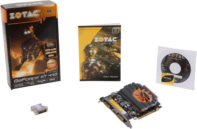 Alt view image 6 of 6 - ZOTAC GeForce GT 440 (Fermi) 2GB DDR3 PCI Express 2.0 x16 Graphics Card ZT-40707-10L