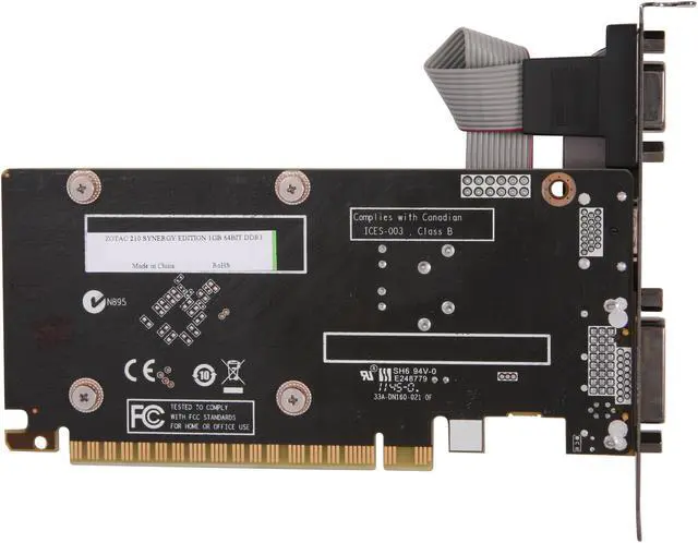 Alt view image 4 of 5 - ZOTAC GeForce 210 1GB DDR3 PCI Express 2.0 x16 Low Profile Ready Graphics Card ZT-20313-10L