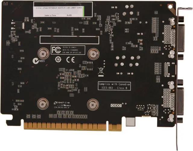 Alt view image 4 of 5 - ZOTAC GeForce GT 440 (Fermi) 1GB DDR3 PCI Express 2.0 x16 Graphics Card ZT-40708-10L