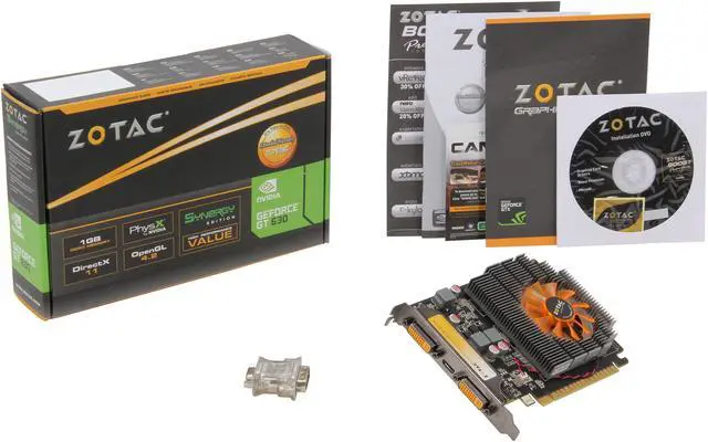Alt view image 5 of 5 - ZOTAC Synergy GeForce GT 630 1GB DDR3 PCI Express 2.0 x16 Graphics Card ZT-60404-10L