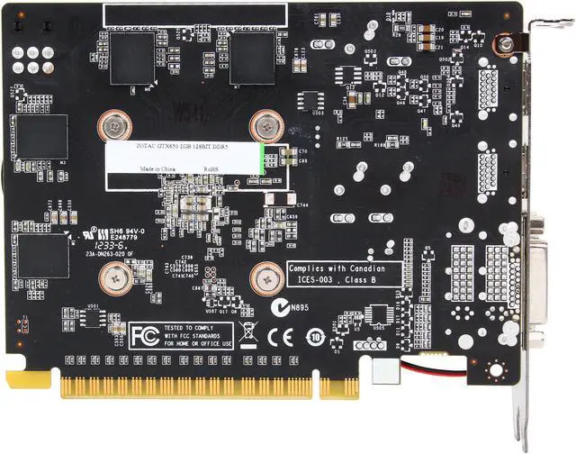 Alt view image 4 of 6 - ZOTAC GeForce GTX 650 2GB GDDR5 PCI Express 3.0 x16 Graphics Card ZT-61002-10M