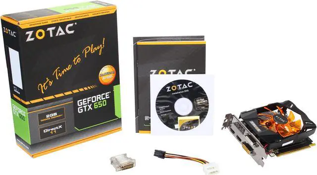 Alt view image 6 of 6 - ZOTAC GeForce GTX 650 2GB GDDR5 PCI Express 3.0 x16 Graphics Card ZT-61002-10M