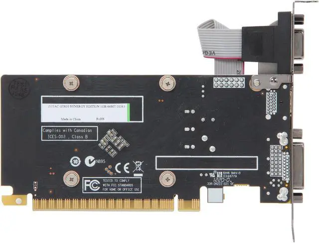 Alt view image 4 of 5 - ZOTAC Synergy Edition GeForce GT 610 1GB DDR3 PCI Express 2.0 x16 Low Profile Ready Graphics Card ZT-60602-10L