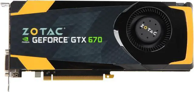 Alt view image 3 of 6 - ZOTAC GeForce GTX 670 4GB GDDR5 PCI Express 3.0 x16 SLI Support Graphics Card ZT-60303-10P
