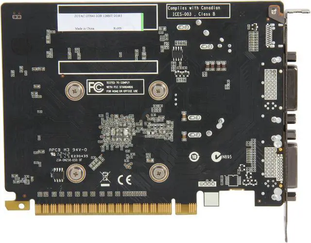 Alt view image 4 of 5 - ZOTAC GeForce GT 640 2GB GDDR3 PCI Express 3.0 x16 Graphics Card ZT-60206-10L