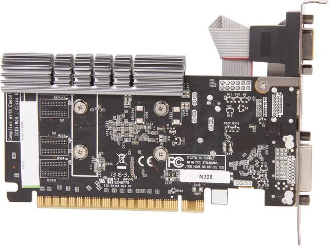 Alt view image 4 of 5 - ZOTAC GeForce GT 630 1GB GDDR3 PCI Express 2.0 Low Profile Ready Graphics Card ZT-60408-20L