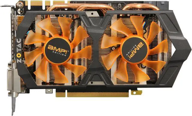 Alt view image 3 of 6 - ZOTAC AMP! SUPERCLOCKED ZT-70402-10P G-SYNC Support GeForce GTX 760 2GB 256-Bit GDDR5 PCI Express 3.0 HDCP Ready SLI Support Video Card