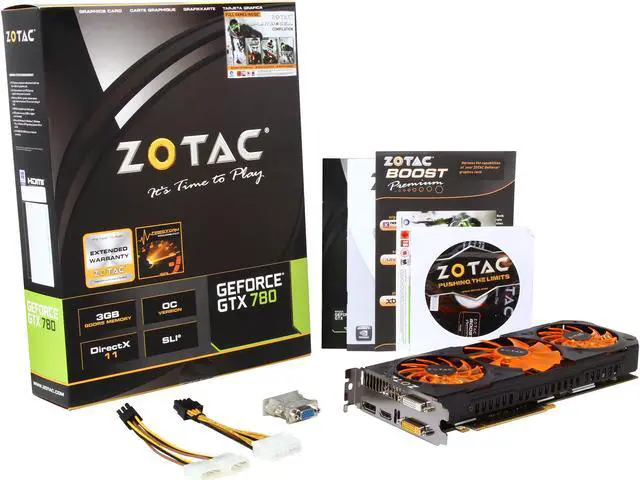 Alt view image 6 of 6 - ZOTAC ZT-70205-10P G-SYNC Support GeForce GTX 780 OC 3GB 384-bit GDDR5 PCI Express 3.0 x16 SLI Support Video Card