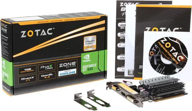 Alt view image 5 of 5 - ZOTAC GeForce GT 630 ZONE Edition 1GB DDR3 PCI Express 2.0 x16 Low Profile Ready Graphics Card ZT-60415-20L