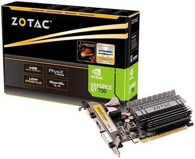 Alt view image 4 of 4 - Zotac ZT-71108-10L GeForce GT 730 Graphic Card - 902 MHz Core - 4 GB DDR3 SDRAM - PCI Express 2.0 x16