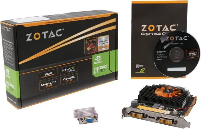 Alt view image 5 of 5 - ZOTAC GeForce GT 730 2GB DDR3 PCI Express 2.0 x16 Graphics Card ZT-71103-10L