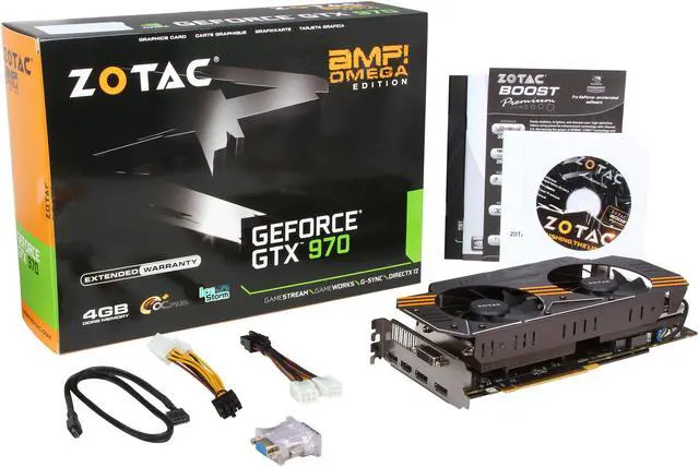 Alt view image 6 of 6 - ZOTAC ZT-90102-10P GeForce GTX 970 AMP! Omega 4GB 256-Bit DDR5 HDCP G-SYNC Ready Video Card