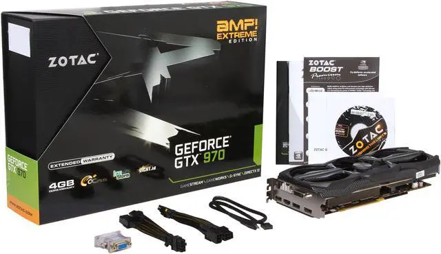 Alt view image 6 of 6 - ZOTAC AMP! GeForce GTX 970 4GB DDR5 PCI Express 3.0 SLI Support Graphics Card ZT-90103-10P