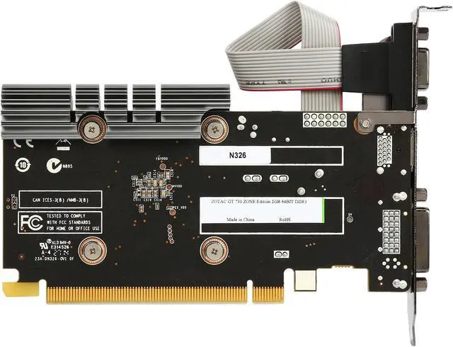 Alt view image 4 of 5 - ZOTAC GeForce GT 730 2GB DDR3 PCI Express 2.0 x16 (x8 lanes) Graphics Card ZT-71113-20L
