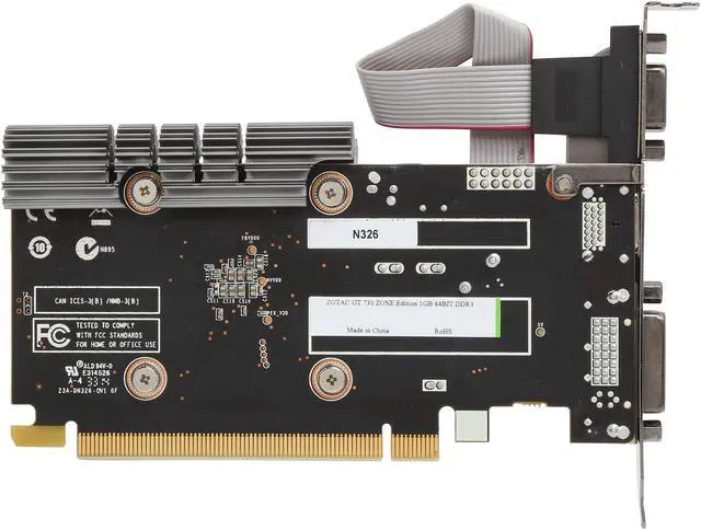 Alt view image 4 of 5 - ZOTAC GeForce GT 730 1GB DDR3 PCI Express 2.0 x16 (x8 lanes) Graphics Card ZT-71114-20L