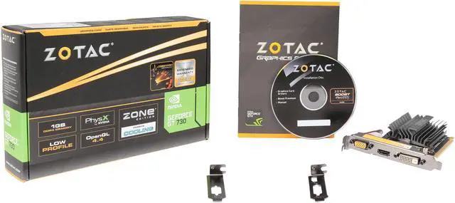 Alt view image 5 of 5 - ZOTAC GeForce GT 730 1GB DDR3 PCI Express 2.0 x16 (x8 lanes) Graphics Card ZT-71114-20L