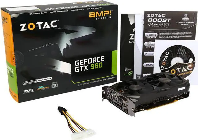 Alt view image 6 of 6 - ZOTAC ZT-90303-10M GeForce GTX 960 2GB AMP edition 128-Bit DDR5 HDCP Ready SLI Support Video Card