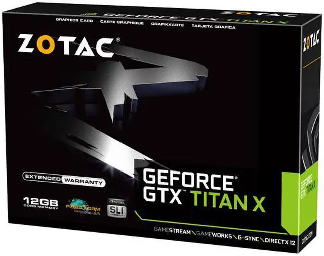 Alt view image 9 of 9 - ZOTAC  ZT-90401-10P  GeForce GTX TITAN X  12GB  384-Bit  GDDR5  PCI Express 3.0  SLI Support Video Card