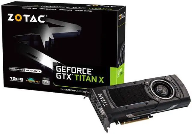 Alt view image 8 of 9 - ZOTAC  ZT-90401-10P  GeForce GTX TITAN X  12GB  384-Bit  GDDR5  PCI Express 3.0  SLI Support Video Card
