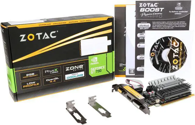 Alt view image 5 of 5 - ZOTAC GeForce GT 730 2GB DDR3 PCI Express 2.0 x16 Graphics Card ZT-71105-10BB
