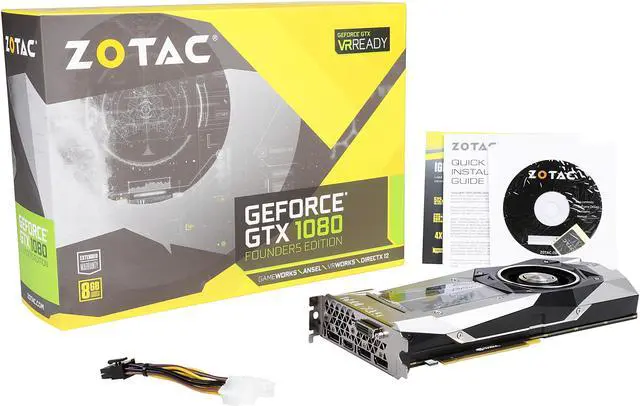 Alt view image 7 of 6 - ZOTAC GeForce GTX 1080 FE 8GB GDDR5X PCI Express 3.0 SLI Support Graphics Card ZT-P10800A-10P
