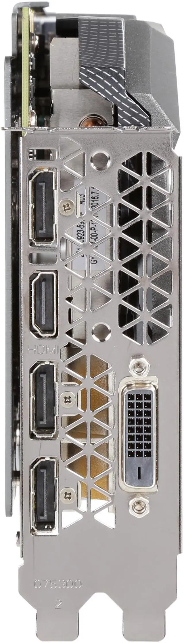 Alt view image 2 of 6 - ZOTAC GeForce GTX 1080 AMP! Edition, ZT-P10800C-10P, 8GB GDDR5X IceStorm Cooling, Metal Wraparound Carbon ExoArmor Exterior, Ultra-wide 100mm Fans, Spectra Lighting, PowerBoost, FREEZE Fan Stop