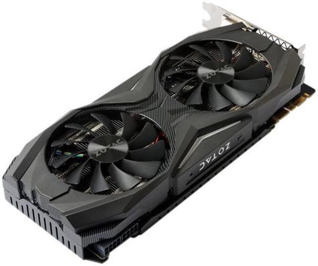 Alt view image 4 of 8 - ZOTAC GeForce GTX 1070 AMP! Edition, ZT-P10700C-10P, 8GB GDDR5 IceStorm Cooling, Metal Wraparound Carbon ExoArmor exterior, Ultra-wide 100mm Fans, Spectra Lighting, PowerBoost, FREEZE fan stop