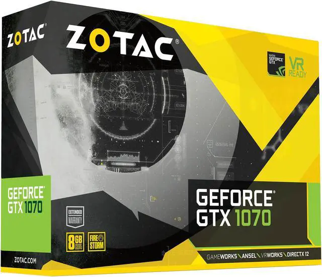 Alt view image 8 of 8 - ZOTAC GeForce GTX 1070 8GB GDDR5 PCI Express 3.0 SLI Support Graphics Card ZT-P10700I-10P
