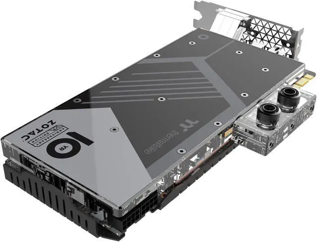 Alt view image 5 of 8 - ZOTAC GeForce GTX 1080 Arcticstorm Thermaltake, ZT-P10800G-30P, 8GB GDDR5X Liquid Cooling Waterblock, Metal Wraparound backplate, Direct Copper Contact, Spectra Lighting, PowerBoost